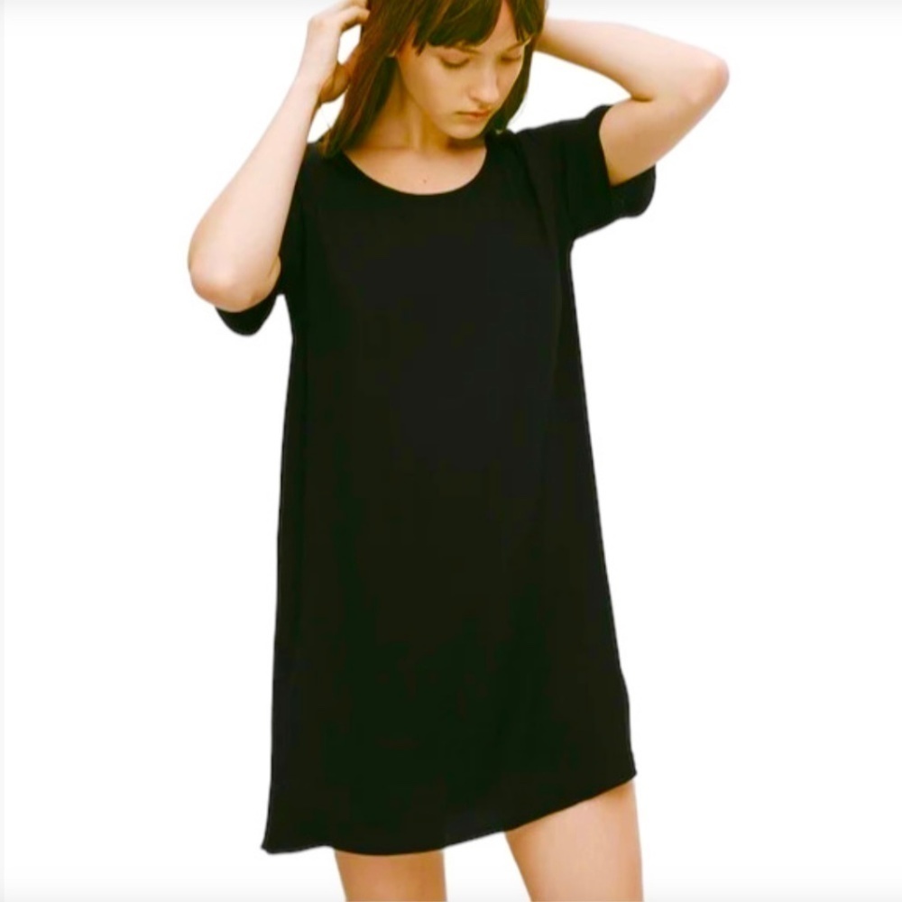 Aritzia Wilfred Free T-Shirt dress Dark Teal/Forest Green Teagen Lined Size XS